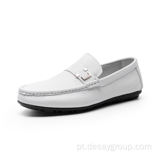 Sapato de direção branca para a moda masculina